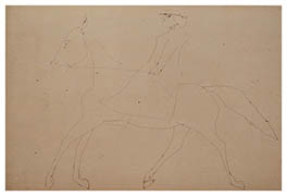 Rotten Row, drawing by Henri Gaudier-Brzeska